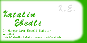 katalin ebedli business card